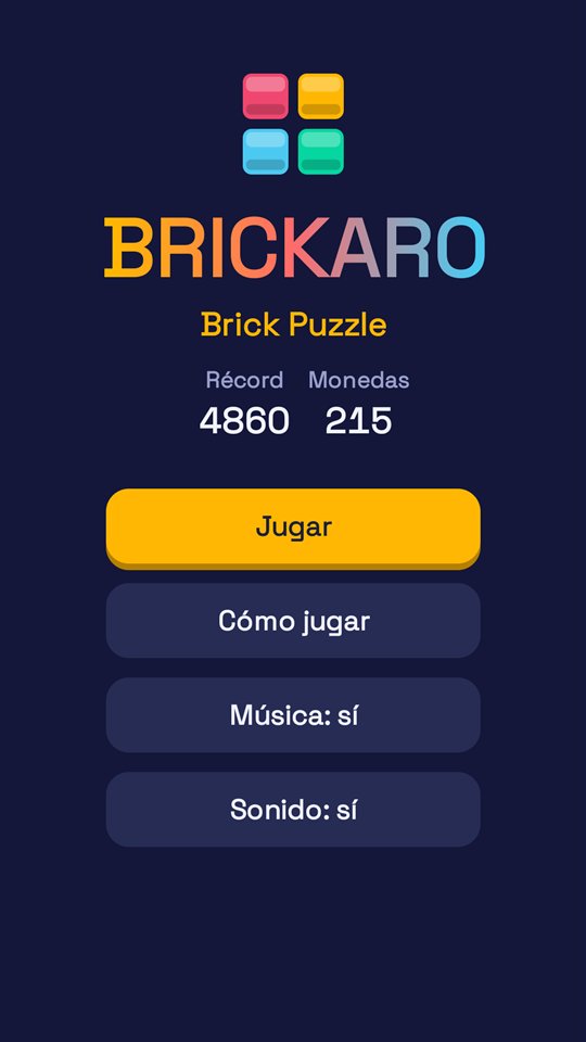 Menú principal de Brickaro